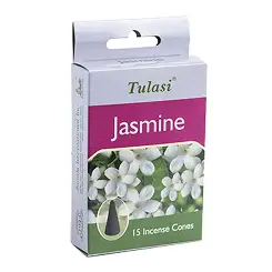 Tulasi Jasmine Incense Cones (15 Incense Cones)